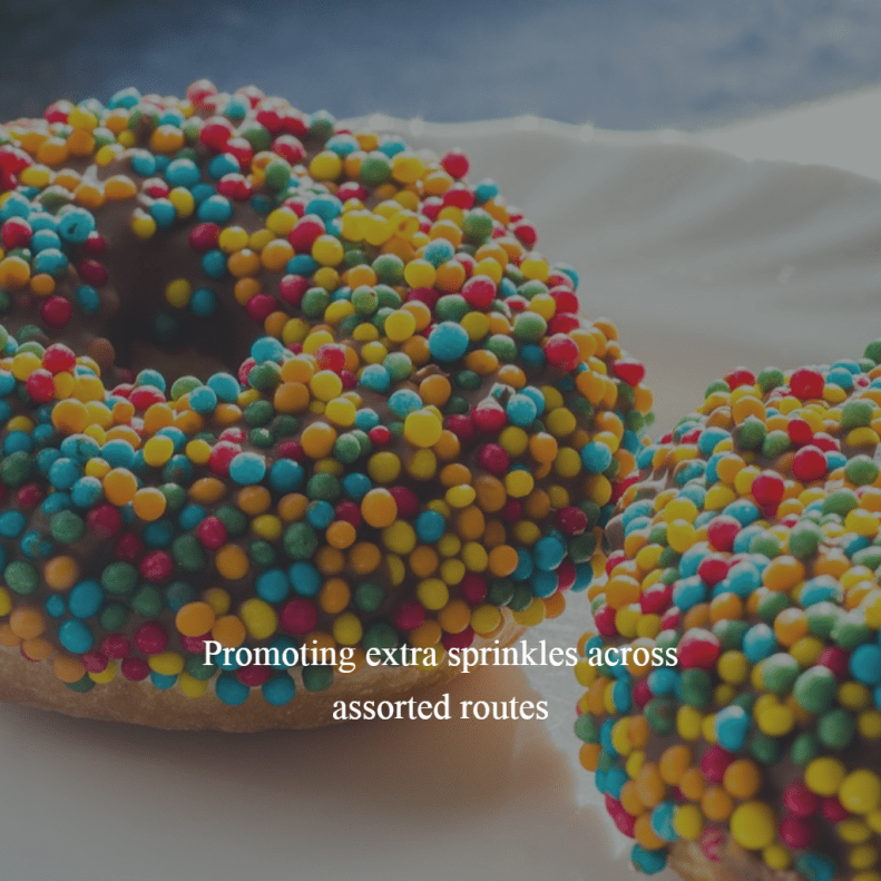 Promoting Sprinkles across assorted routes